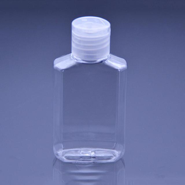 Alt view image 3 of 3 - Travel Size 2 Ounce , PET Clear Plastic Empty Squeeze Bottles with Flip Cap , BPA-free, Pack of 5, safe for hand sanitizer,  hair and skin care products.