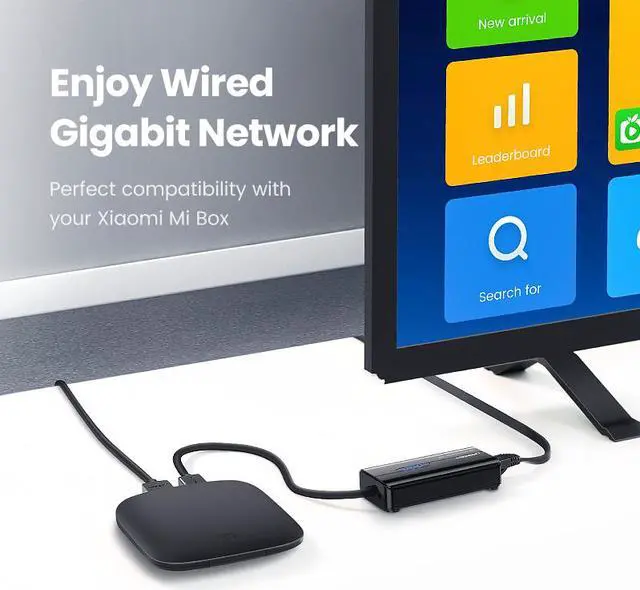 Alt view image 2 of 7 - Ugreen USB Ethernet Adapter Hub USB 3.0 to RJ45 Lan 10/100/1000M Network Card for Xiaomi Mi Box 3/S USB Lan For Macbook