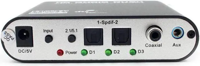 Alt view image 4 of 4 - 5.1 Rush Digital Sound Decoder DTS / AC3 Dolby SPDIF Input to channel Digital Audio Converter with Optical SPDIF Coaxial Dolby AC3 DTS stereo(R/L) to 5.1CH Analog Audio (6RCA Output)