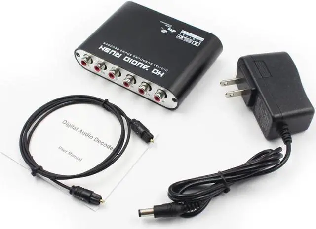 Alt view image 3 of 4 - 5.1 Rush Digital Sound Decoder DTS / AC3 Dolby SPDIF Input to channel Digital Audio Converter with Optical SPDIF Coaxial Dolby AC3 DTS stereo(R/L) to 5.1CH Analog Audio (6RCA Output)