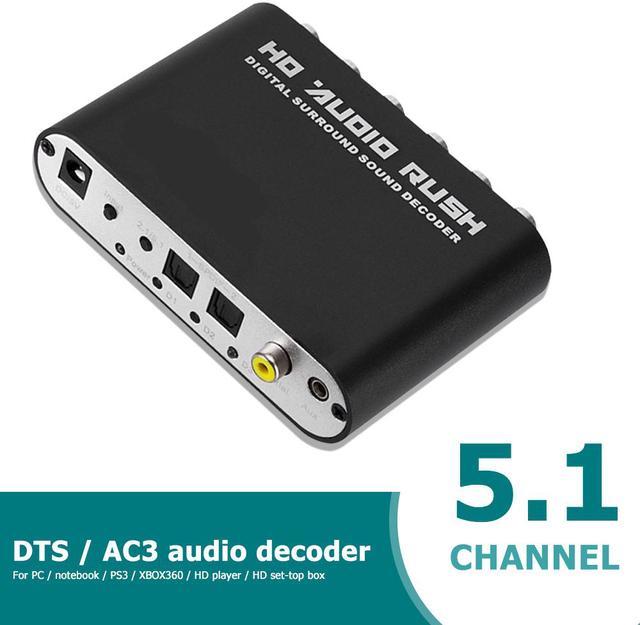 tengo sueño Diez años Referéndum 5.1 CH AC3 DTS Dolby HD Audio Decoder Coaxial Digital to Analog RCA Adapter  for PS3 Xbox360 PC Notebook DTS AC3 Audio Decoder Sound Card Accessories -  Newegg.com