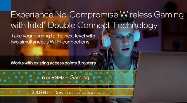 Alt view image 4 of 5 - Intel AX411 Double Connect WiFi 6E (Gig+) CNVio2 Tri Band 2.4/5/6GHz Wireless Adapter AX411NGW 802.11ax 2.4Gbps Bluetooth 5.3 No vPro