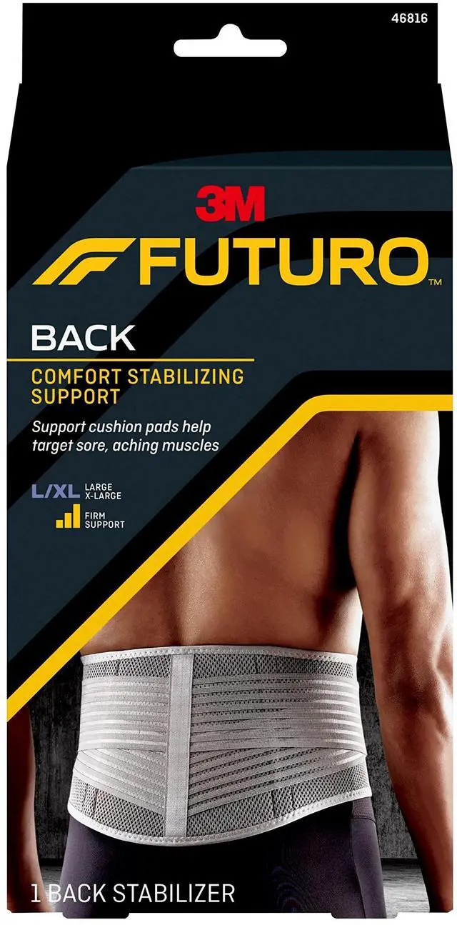 Alt view image 2 of 8 - Futuro Stabilizing Back Support, Moderate Stabilizing Support, Adjust to Fit, Large/X-Large (46816)
