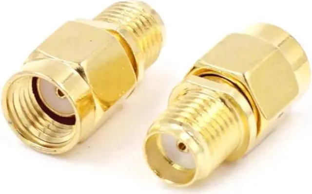 Main image of 1PCS RP SMA male to SMA female Adapter RF Coax Coupling Nut barrel Connector Converter For WIFI 4G Antenna