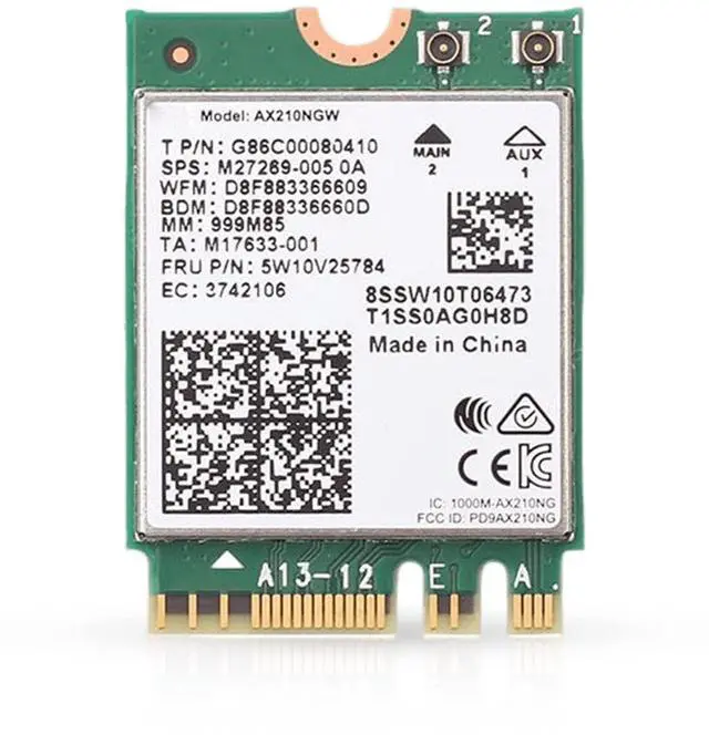 Alt view image 3 of 7 - AX210 Desktop Wi-Fi Kit | 2.4 Gbps | Bluetooth 5.3 Support | PCIe x4 | Wi-Fi 6E Tri Band 2.4/5/6 GHz No vPro AX210NGW