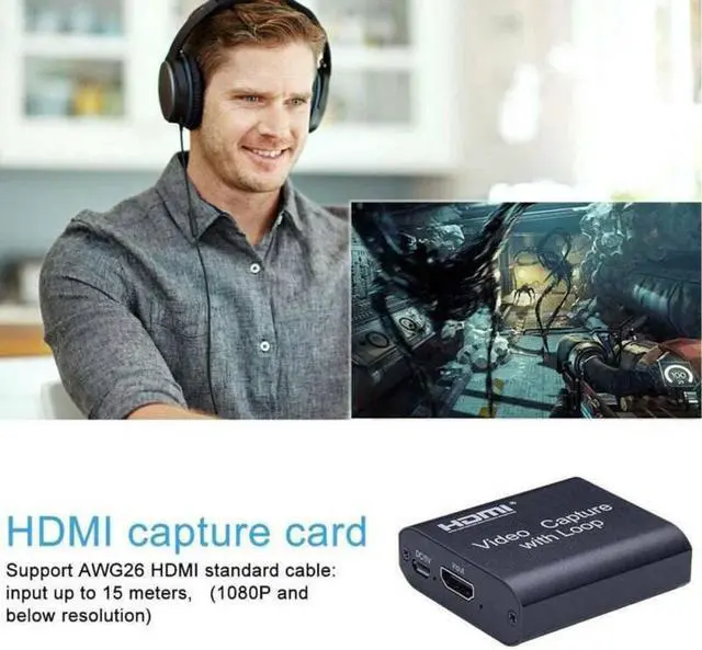 Alt view image 4 of 7 - HDMI Audio Video Capture Card, 4K HD HDMI Video Capture Card with HDMI Loop Out 1080P 60FPS for  Live Streaming Game Recorder Device, PS4, Switch, Xbox One, Xbox 360