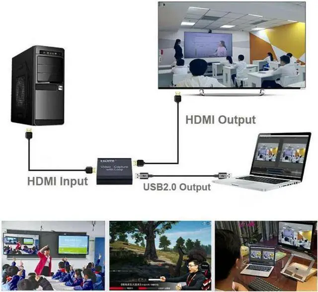 Alt view image 6 of 7 - HDMI Audio Video Capture Card, 4K HD HDMI Video Capture Card with HDMI Loop Out 1080P 60FPS for  Live Streaming Game Recorder Device, PS4, Switch, Xbox One, Xbox 360