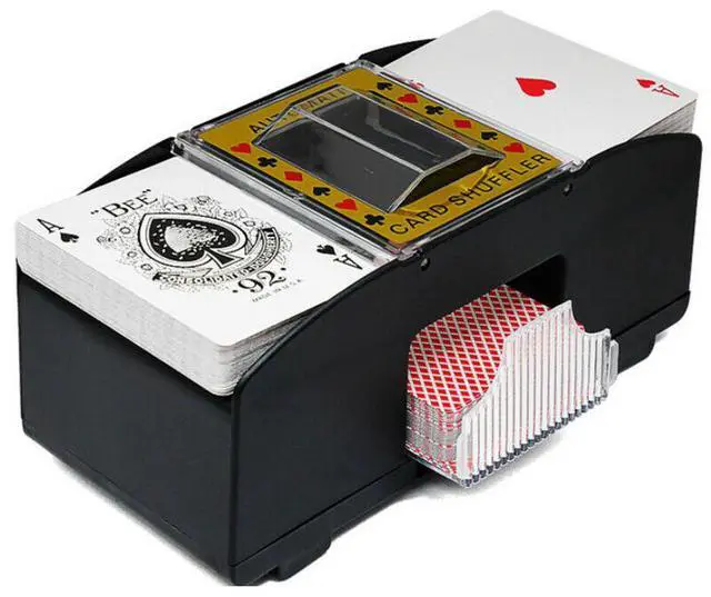 Alt view image 4 of 9 - Automatic Playing Cards Shuffler Poker Casino One/Two Deck Card Shuffler Sorter One Or Two Layers Of Automatic Casino Playing Cards Poker Shuffler Sorter US Shipping