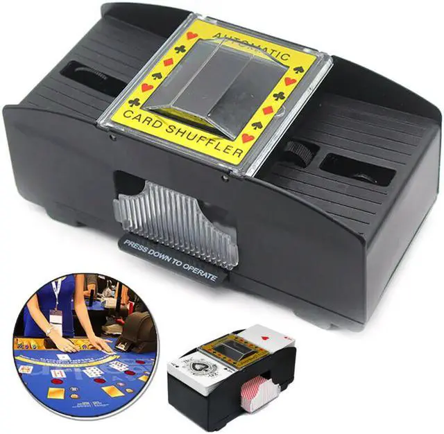 Main image of Automatic Playing Cards Shuffler Poker Casino One/Two Deck Card Shuffler Sorter One Or Two Layers Of Automatic Casino Playing Cards Poker Shuffler Sorter US Shipping