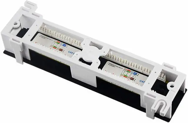 Alt view image 7 of 7 - Yankok [CAT6 12 Port Patch Panel] Supports Back CAT5/5e with Bracket Rack / Wall Mount 10in.x1U Unshielded Color-Coded T568A/B Wiring (Come with Mini Punch Down Tool)