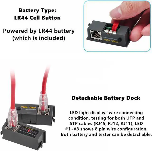 Alt view image 6 of 7 - Yankok [468ST Cable Tester Crimper] for 8P 6P 4P Network Connectors and CAT5 CAT6 Ethernet Cables RJ45 RJ12 RJ11 Crimp Strip Cut and Test All in One