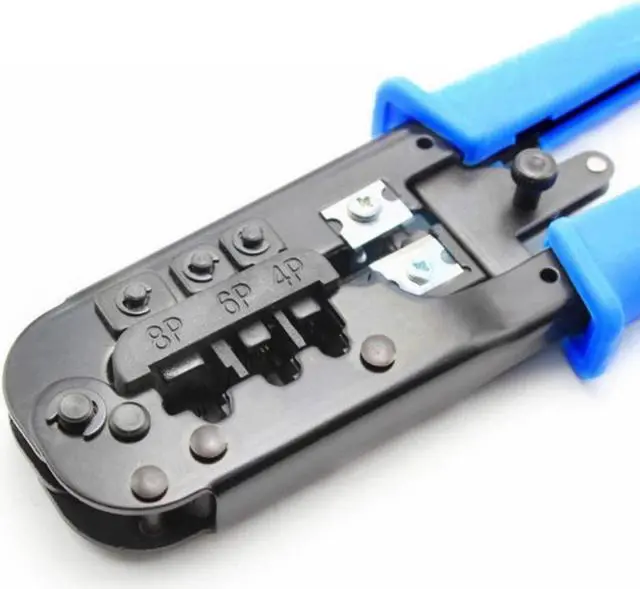 Alt view image 5 of 6 - Yankok [RJ45 RJ12 RJ11 Modular Crimper] for Cat5 Cat5e Cat6 Ethernet Cable Plugs Network Connectors Strip Cut and Crimp Tool (Ratcheting Mechanism. Easy to Storage)