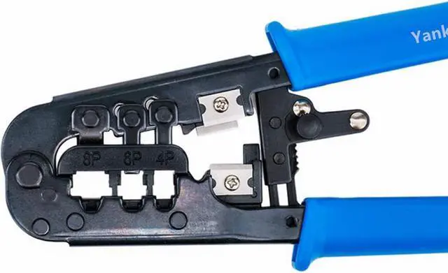 Alt view image 4 of 6 - Yankok [RJ45 RJ12 RJ11 Modular Crimper] for Cat5 Cat5e Cat6 Ethernet Cable Plugs Network Connectors Strip Cut and Crimp Tool (Ratcheting Mechanism. Easy to Storage)