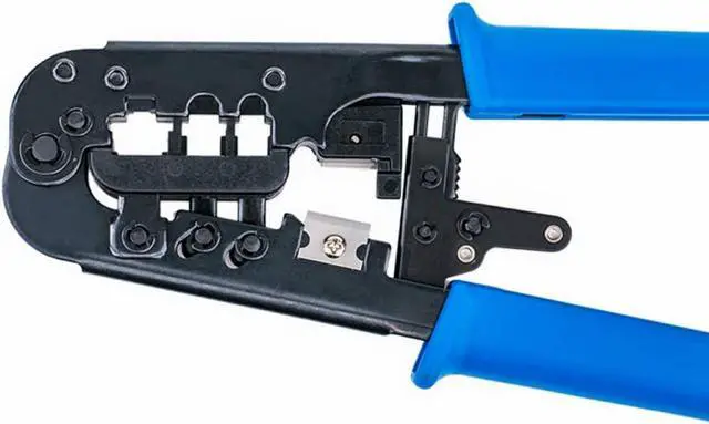 Alt view image 6 of 6 - Yankok [RJ45 RJ12 RJ11 Modular Crimper] for Cat5 Cat5e Cat6 Ethernet Cable Plugs Network Connectors Strip Cut and Crimp Tool (Ratcheting Mechanism. Easy to Storage)