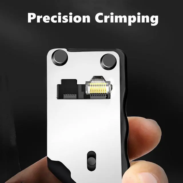 Alt view image 5 of 7 - Yankok [CAT5 CAT6 CAT7 Modular Crimper] for Shielded and Unshielded RJ45 RJ12 RJ11 Network Connectors Ethernet Crimp Tool Silver (Come with Mini Cable Stripper)