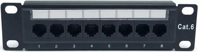 Alt view image 3 of 4 - Yankok [CAT6 8 Port Patch Panel] Supports Back CAT5/5e Unshielded with Coded T568A/B Wiring for RJ45 Network Cables Rack/Wall Mount 1U (Come with Mini Punch Down Tool)