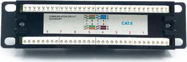 Alt view image 4 of 4 - Yankok [CAT6 8 Port Patch Panel] Supports Back CAT5/5e Unshielded with Coded T568A/B Wiring for RJ45 Network Cables Rack/Wall Mount 1U (Come with Mini Punch Down Tool)