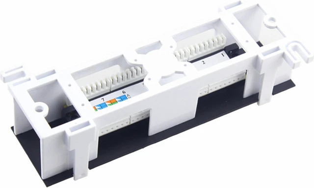 Yankok [CAT5/5e 8 Port Patch Panel] Unshielded with Coded T568A/B ...