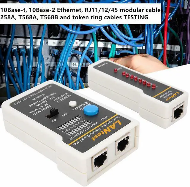 Alt view image 5 of 7 - Yankok [LANtest Multi-Network Modular Cable Tester Kit] for 10Base-T (Cat5/5e Cat6), 10Base-2 (Coaxial), RJ45 RJ11 Modular Cables, 356A, TIA-568A/568B, Token Ring and Telephone Cables Test