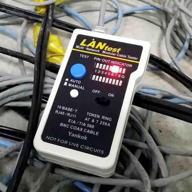 Alt view image 6 of 7 - Yankok [LANtest Multi-Network Modular Cable Tester Kit] for 10Base-T (Cat5/5e Cat6), 10Base-2 (Coaxial), RJ45 RJ11 Modular Cables, 356A, TIA-568A/568B, Token Ring and Telephone Cables Test