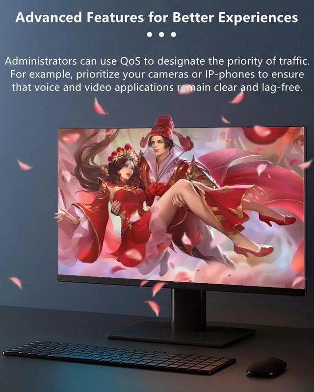 Alt view image 7 of 7 - Yankok 5 Port Gigabit Ethernet Switch 10/100 Mbps Desktop Ethernet Splitter 4 Port Device Hub and 1 Port Router Internet Connect Unmanaged Unshielded White Plug and Play with Power Adapter