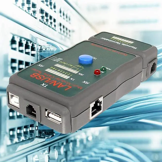Alt view image 4 of 7 - Yankok [LAN/USB Multi-Network Modular Cable Tester] for 10Base-T (Cat5/5e, Cat6), USB (A/A, A/B), RJ45 RJ11 Modular Cables (Shielded, Unshielded), TIA-568A/568B, Token Ring and Telephone Cables Test