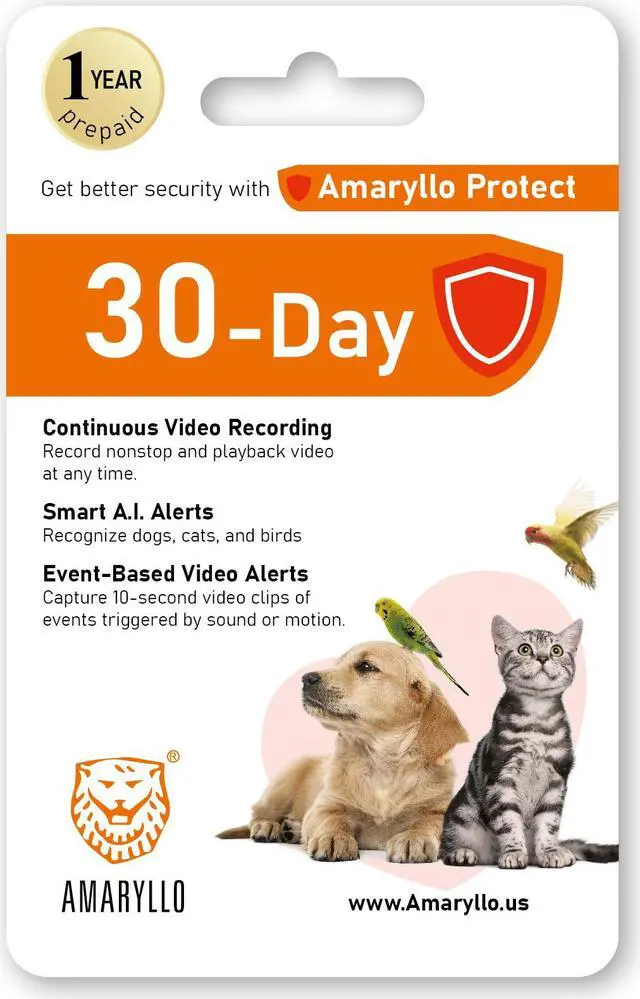 Alt view image 2 of 7 - Apollo Pet Camera (White) + 1yr Subscription to 30-day Continuous Video Recording in the cloud only on Newegg.