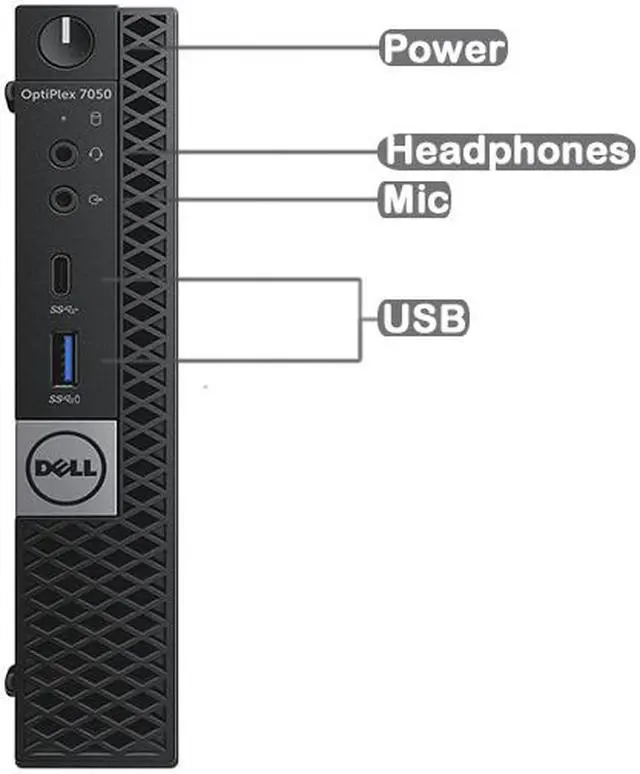 Alt view image 2 of 4 - DELL 7050 MICRO Intel Core i5-7500T 2.70 GHz, 8GB, M.2/256GB SSD, Win 10 Pro