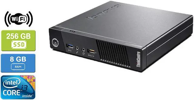 Alt view image 5 of 5 - LENOVO M73 TINY Intel Core i3-4160T 3.10 GHz, 8GB, 256GB SSD, Win 10 Pro