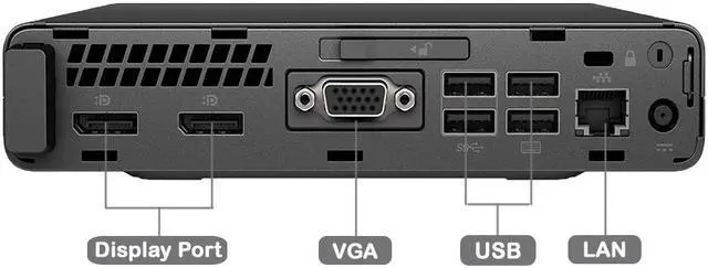 Alt view image 3 of 5 - HP 800 G3 MINI Intel Core i5-6500T 2.50 GHz, 8GB, 256GB SSD, Win 10 Pro