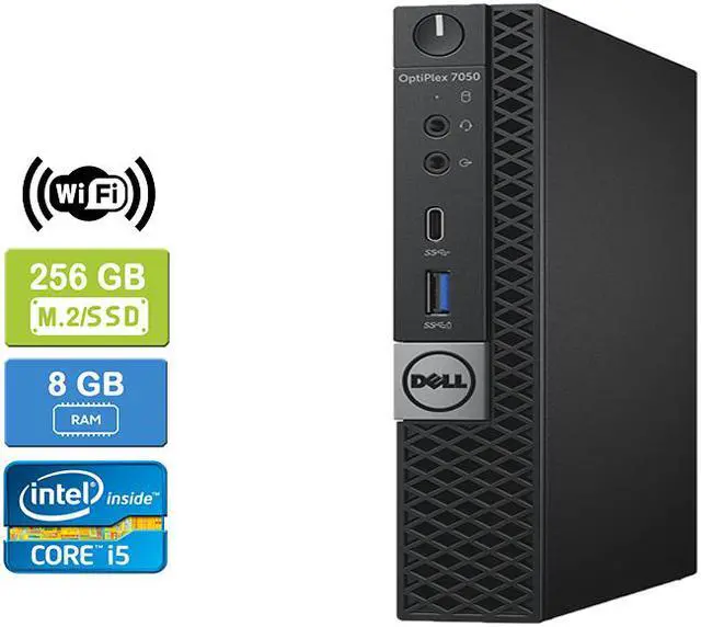 Main image of DELL 7050 MICRO Intel Core i5-7500T 2.70 GHz, 8GB, M.2/256GB SSD, Win 10 Pro