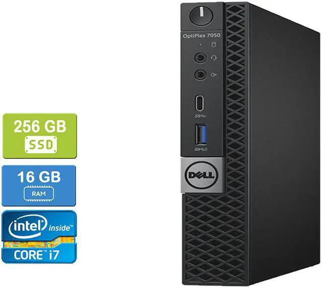 Main image of DELL 7050 MICRO Intel Core i7-7700T 2.90 GHz, 16GB, 256GB SSD, Win 10 Pro