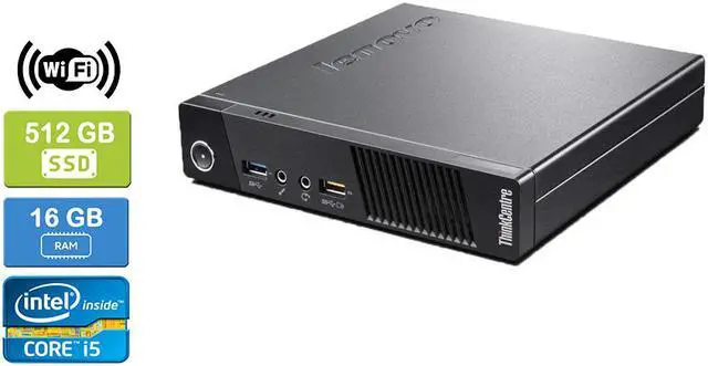 Main image of LENOVO M93 TINY Intel Core i5-4570T 2.90 GHz, 16GB, 512GB SSD, Win 10 Home