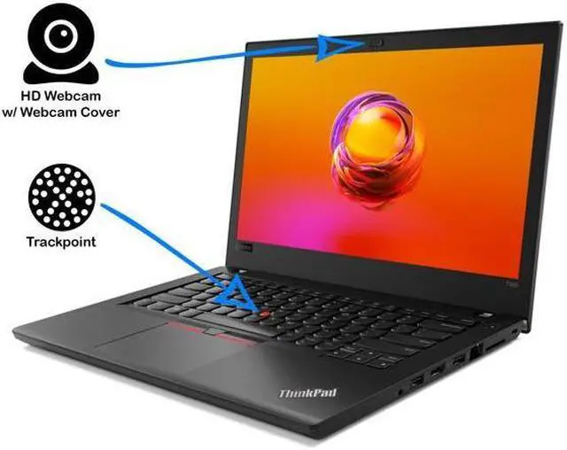Alt view image 4 of 6 - Lenovo ThinkPad T480 Notebook, 14" FHD Display, Intel Core i7-8650U Upto 4.2GHz, 16GB RAM, 128GB NVMe SSD, NVIDIA GeForce MX150, HDMI, Thunderbolt, Card Reader, Wi-Fi, Bluetooth, Windows 10 Pro