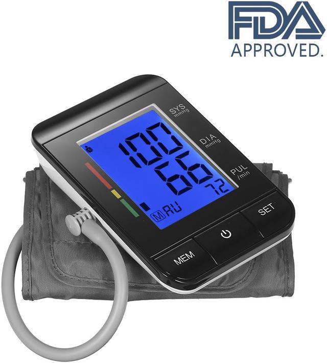 AlphagoMed LCD Upper Arm with Cuff Digital Sphygmomanometer Pulse Rate/2  User Mode/90 Data Memory/IHB Indicator CE & FDA & ROHS Approved 