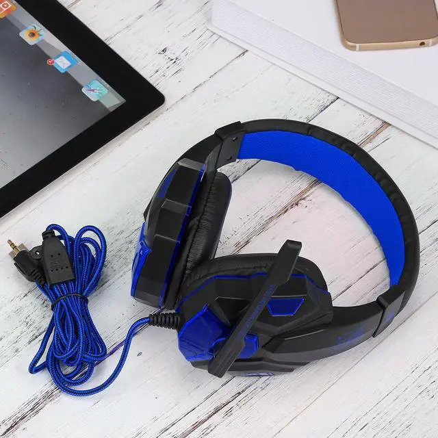Alt view image 3 of 5 - Headphones Headset for PC with Microphone with USB 3.5mm Interface LED Volume Control Over-ear Headphone Game Earphones