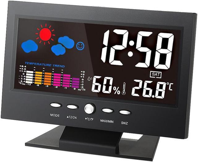 Lcd Digital Clock Thermometer Humidity Meter