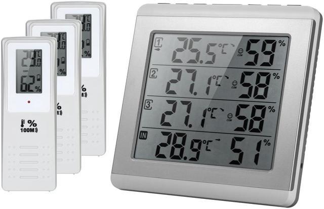 LCD ?/? Digital Wireless Indoor/Outdoor Thermometer Clock Temperature Meter  With Transmitter 