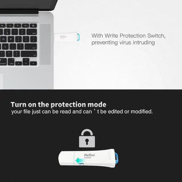 Alt view image 7 of 7 - Netac Write Protect USB3.0 Flash Drive U335S 16G Memory Stick