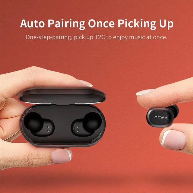 Alt view image 4 of 7 - QCY BT5.0 Earphone Earbuds Wireless Headphone Mini Stereo Earphones IPX4 Waterproof for Smartphones (Black)