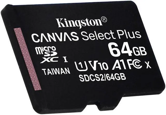 Alt view image 7 of 7 - Kingston 64GB 100MB/s SDCS2 Class10 UHS-1 U1 V10 A1 Micro SD TF Card Memory Card