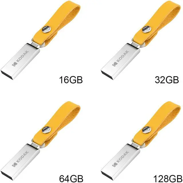 Alt view image 7 of 7 - Kodak K122 64G U Disk Metal Portable USB Flash Drive Waterproof Mini Memory Stick Car Pen Drives Flashdisk USB2.0 Silver with Sling