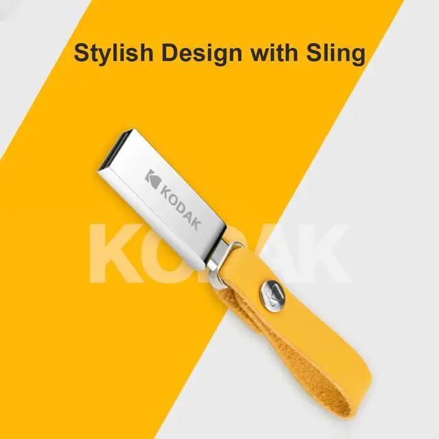 Alt view image 4 of 7 - Kodak K122 64G U Disk Metal Portable USB Flash Drive Waterproof Mini Memory Stick Car Pen Drives Flashdisk USB2.0 Silver with Sling