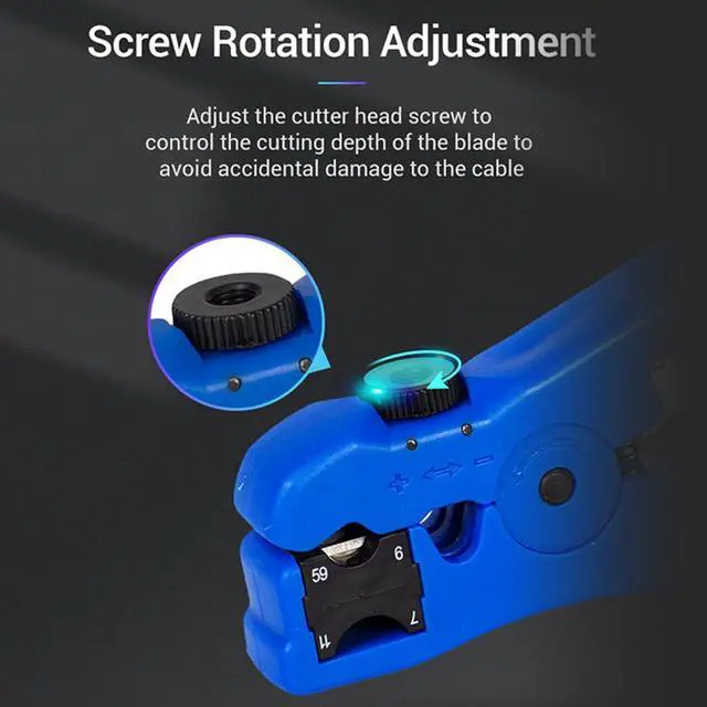 Alt view image 5 of 7 - Vention KEBL0 Multifunctional Cable Stripper Network Cable Cutter Stripping Pliers Tool Coaxial Stripping Tool for Multi-usage