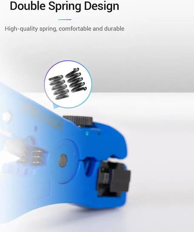 Alt view image 7 of 7 - Vention KEBL0 Multifunctional Cable Stripper Network Cable Cutter Stripping Pliers Tool Coaxial Stripping Tool for Multi-usage