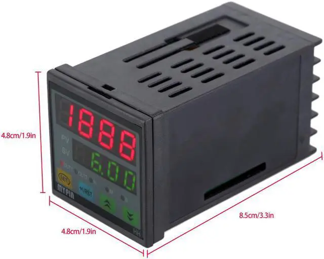Alt view image 2 of 6 - 90-260V AC/DC Digital Timer Countdown Time Counter Relay Output 1 Alarm