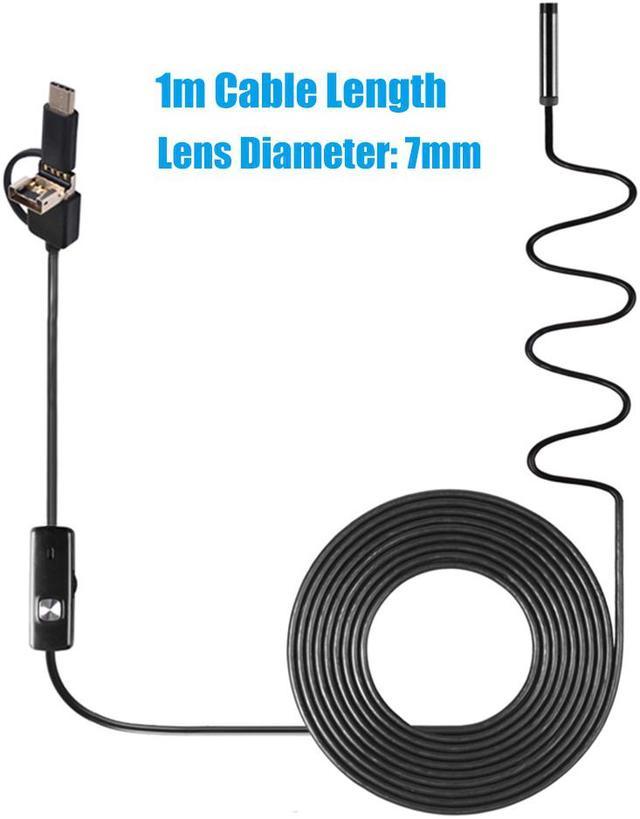 3-in-1 Industrial Endoscope Borescope Inspection Camera Built-in 6 LEDs  IP67 Waterproof USB Type-C Endoscope for Android Smartphones/PC 