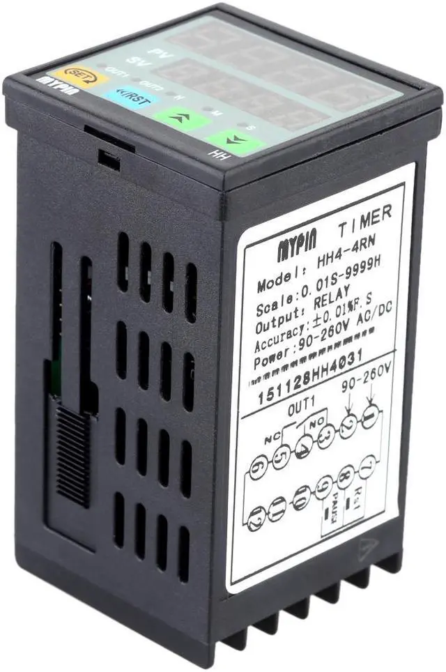 Alt view image 4 of 6 - 90-260V AC/DC Digital Timer Countdown Time Counter Relay Output 1 Alarm