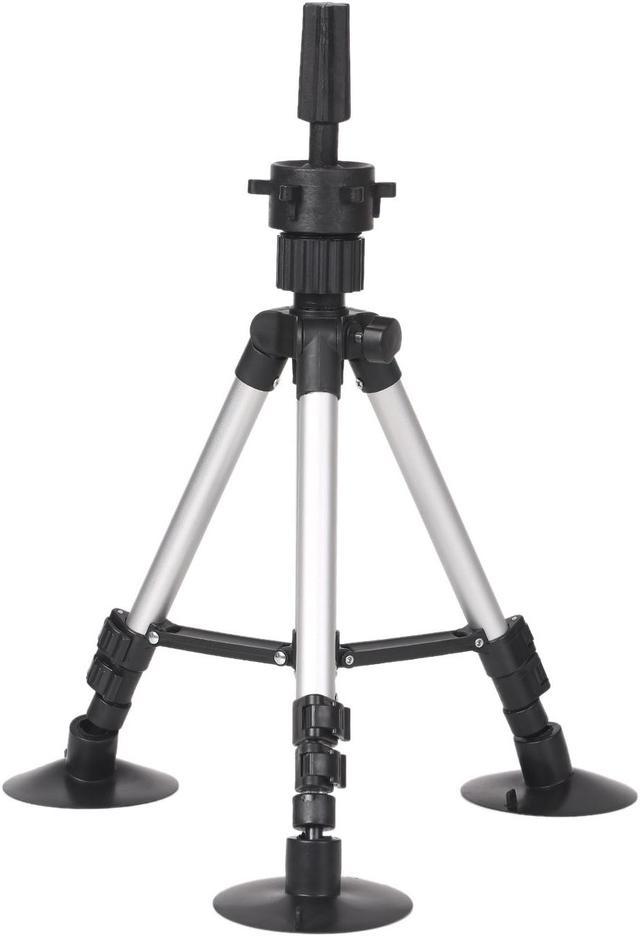 Adjustable Mannequin Head Tripod Stand in Black