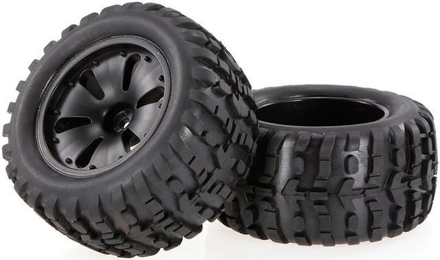 2pcs 2.75 Inch 120mm Truck Wheel Rim and Tire for 1/10 HPI Savage RC Wider tires 